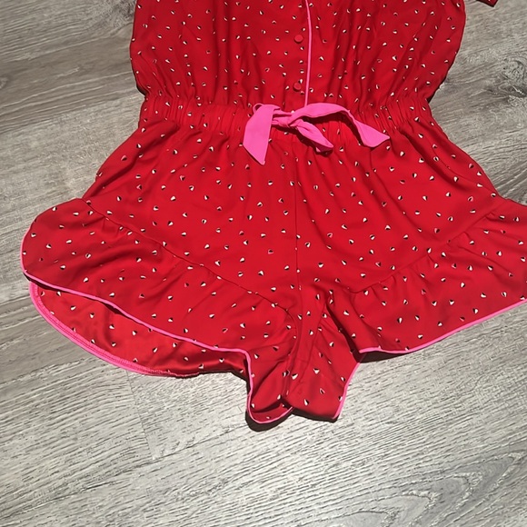 Victoria’s Secret Ruffle Heart Print Romper - Picture 6 of 12